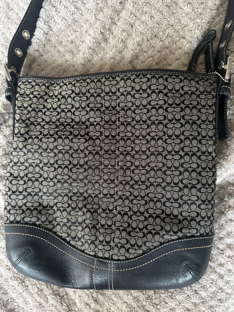 Black coach small monogram print