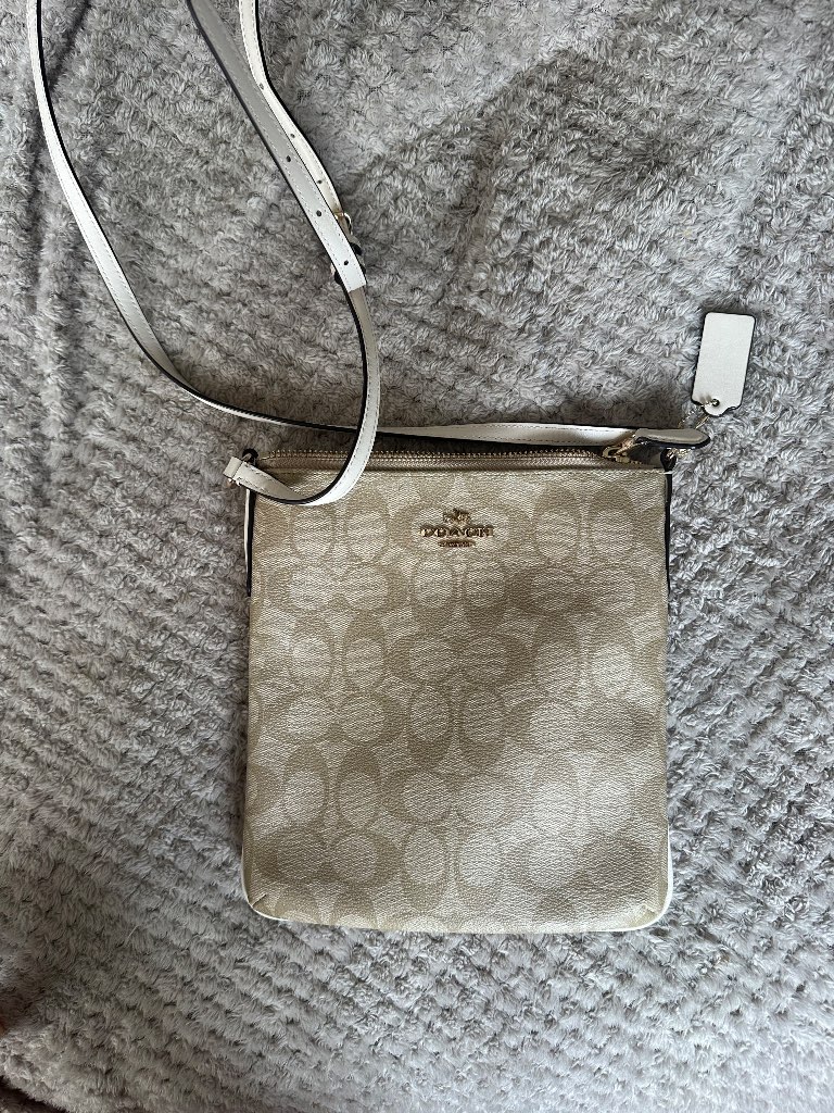 Cream coach bag