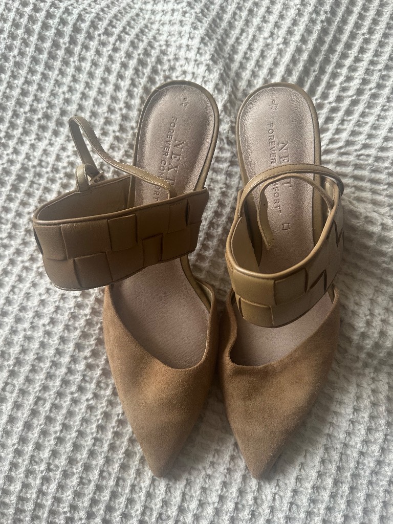 Next brown suede heels