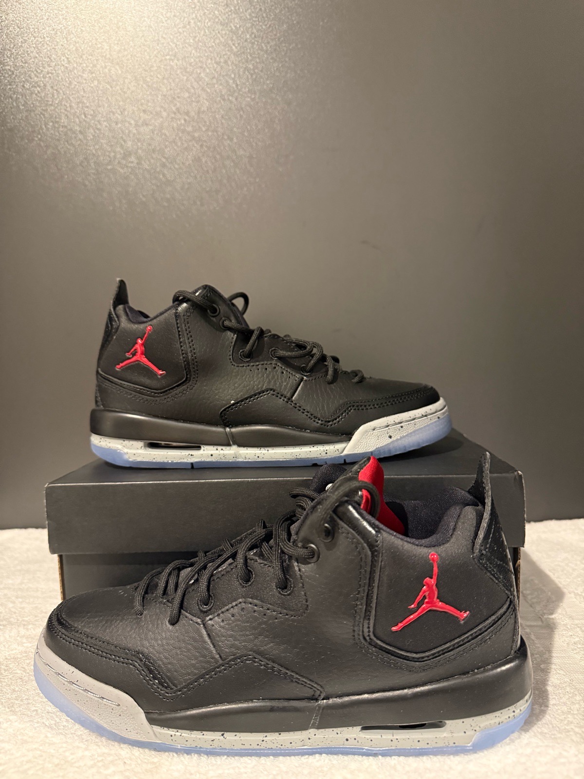 Jordan Courtside 23 (GS) "Black / Gym Red" - UK 4 | Brand New Boxed