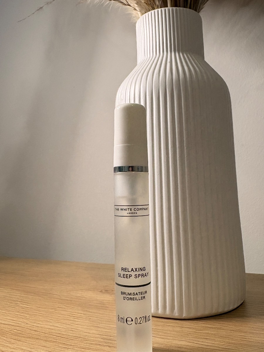 8ml travel-sized bottle of The White Company Relaxing Sleep Spray