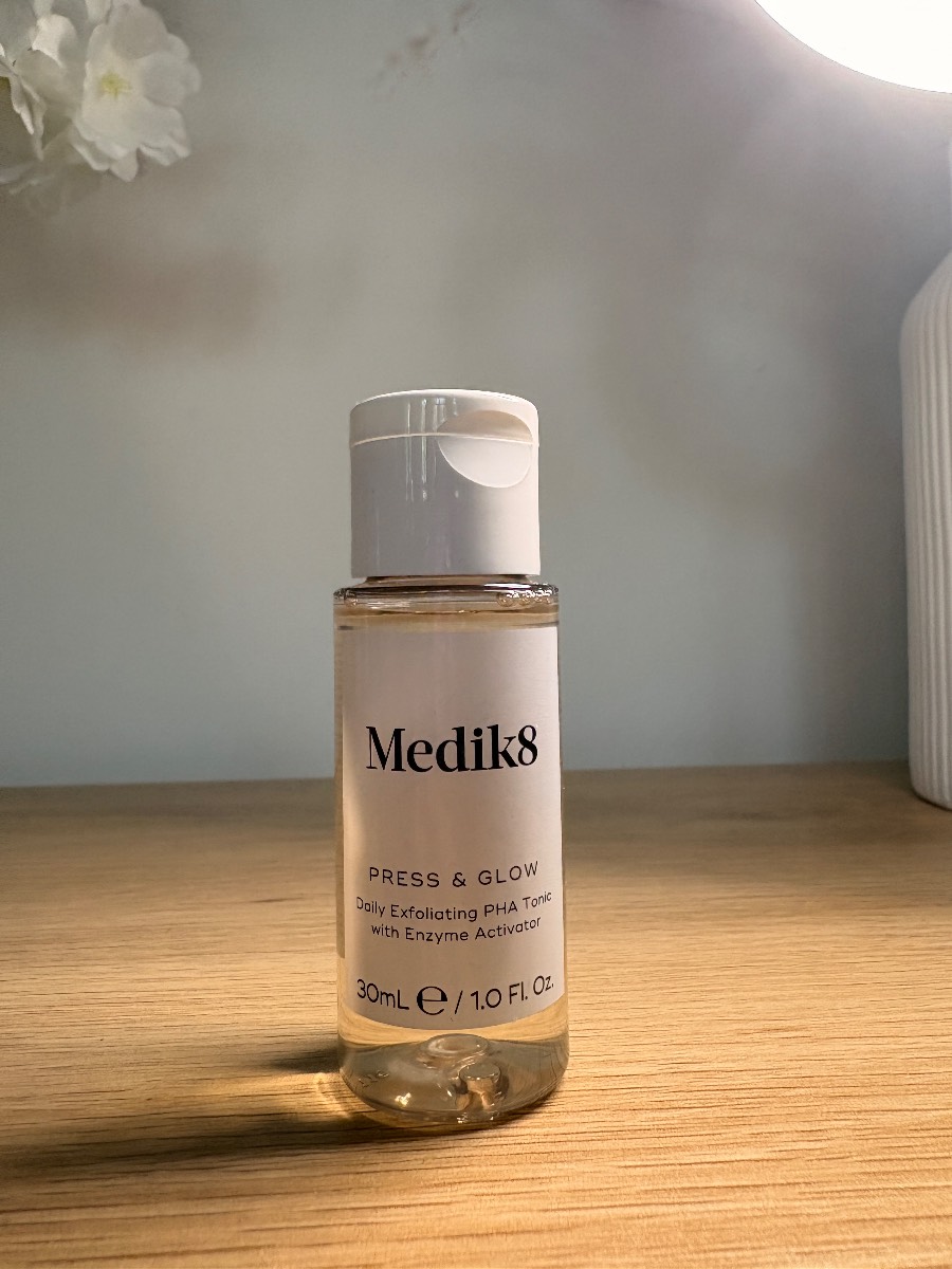 Medik8 Press & Glow, a daily exfoliating PHA tonic.