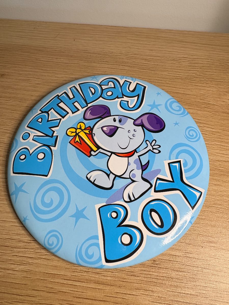 Birthday boy large badge