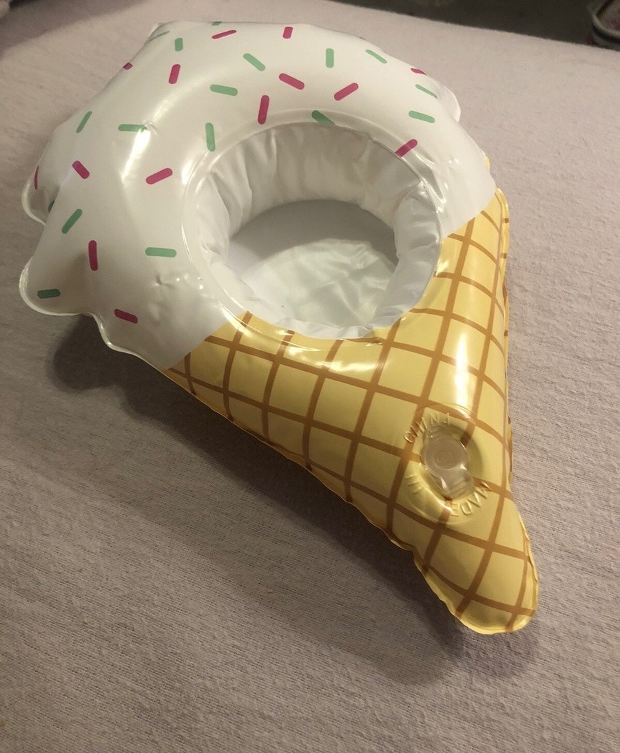inflatable ice cream drink holder