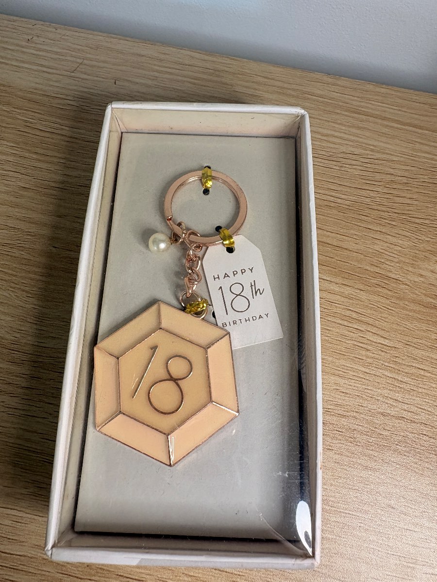 18th birthday keyring