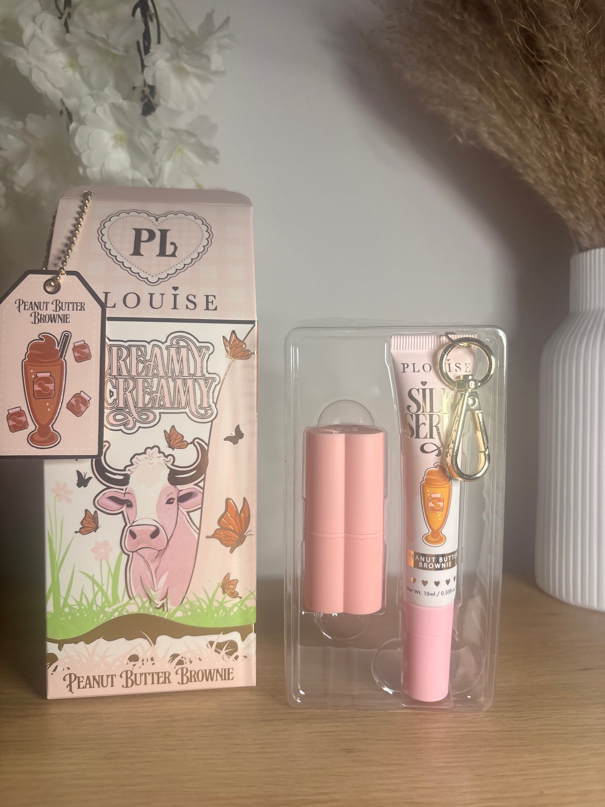 P Louise Dreamy And Creamy Lip Balm & Lip Serum Duo Peanut Butter Brownie