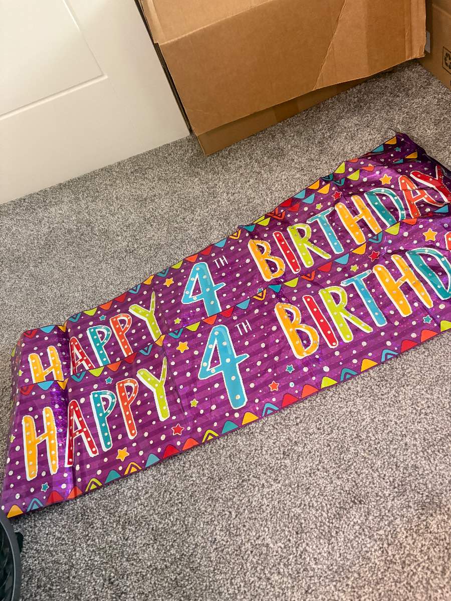 4th birthday banners