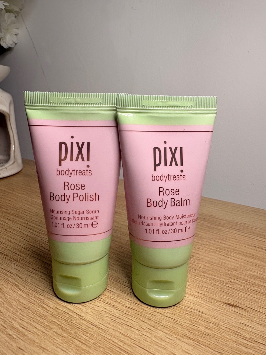 Pixi rose body balm 30ml & pixi rose body polish 30ml