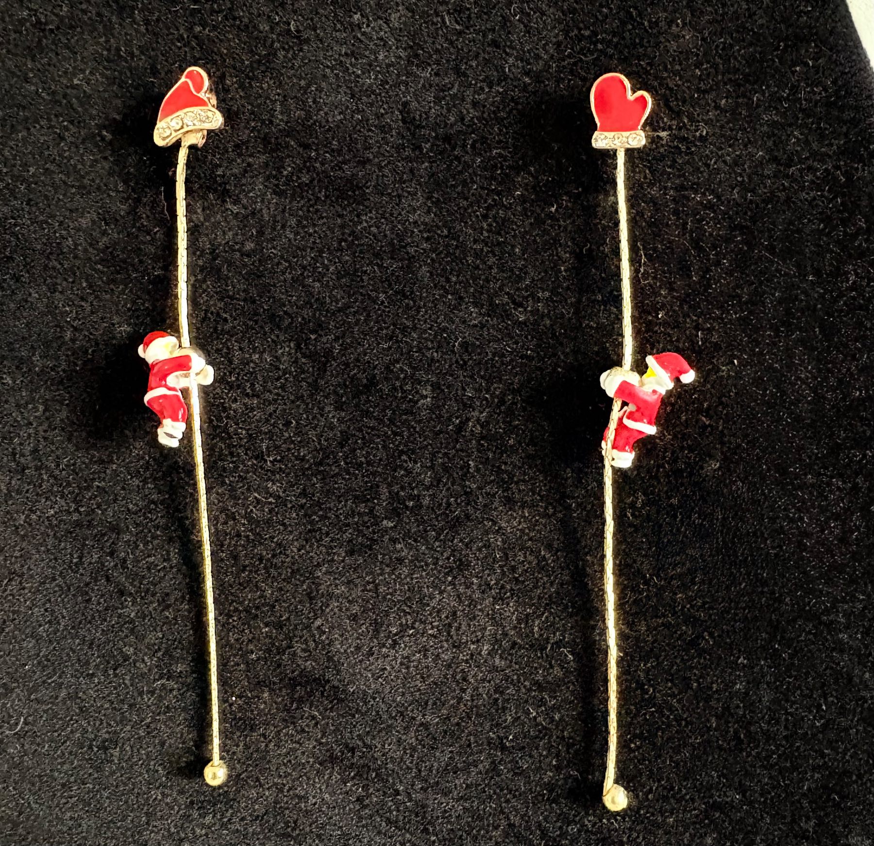 Santa Claus Christmas earrings cute festive season accessory