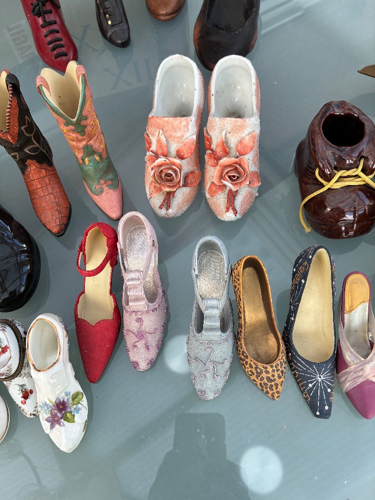 Vintage collection of shoes and boots