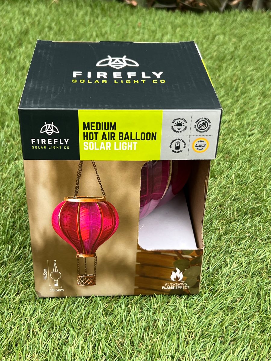 PINK  flickering effect medium hot air ballon Size medium