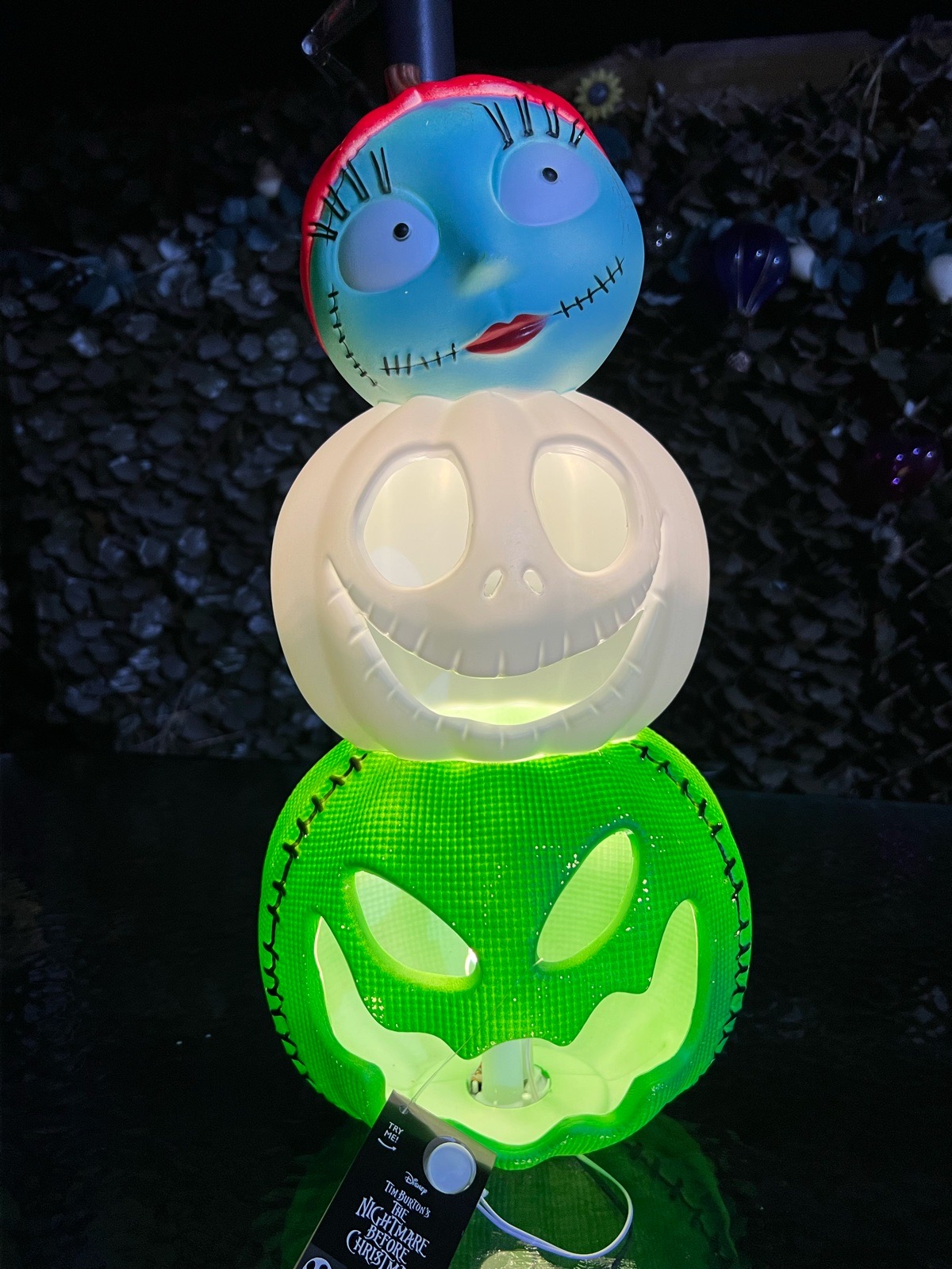 Halloween 3 Pumpkin Light Up Decoration Disney Tim Burtons LED Battery Operated
