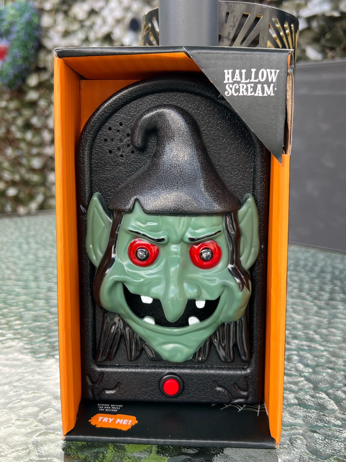 Halloween SpookyDoorbell with Flashing LED Lights Trick or Treat 20.1CM X 11.8CM