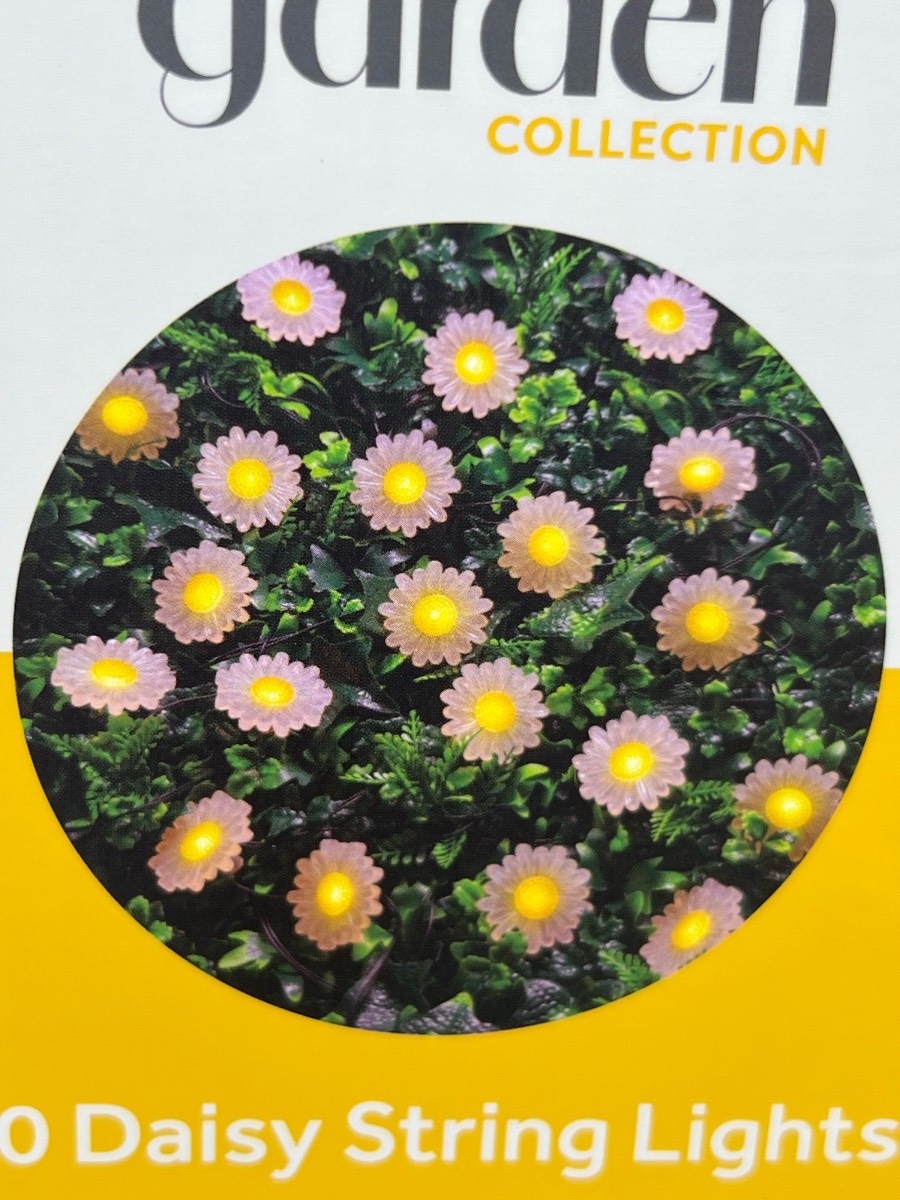 20 Daisy String Lights solar powered in a sunflower shape, cool white LED New