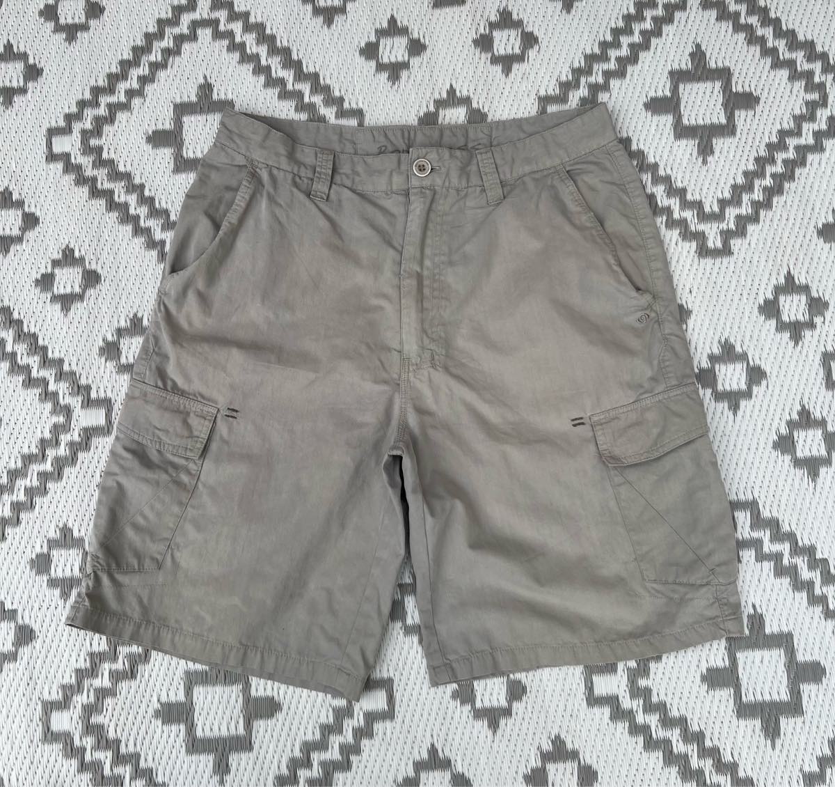 Bprogress men’s grey 70% cotton 30% nylon summer cargo shorts waist 33 inches