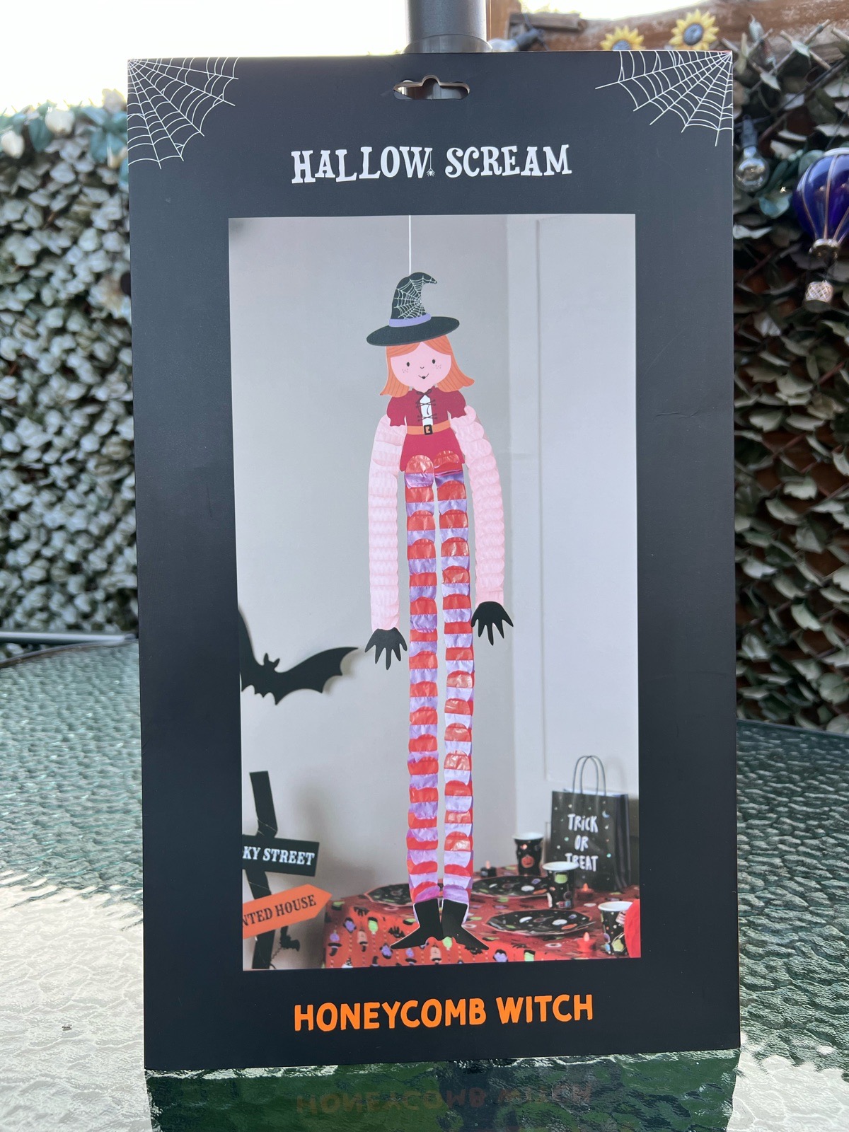 Halloween Hallow Scream Honeycomb Witch Party Decoration 90CM Height