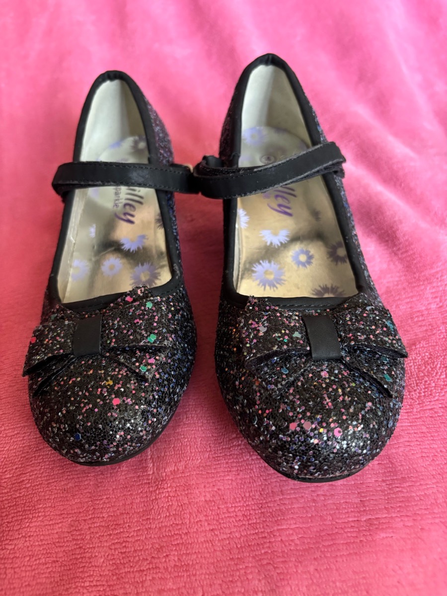 Size 4 black Lilley sparkle shoes