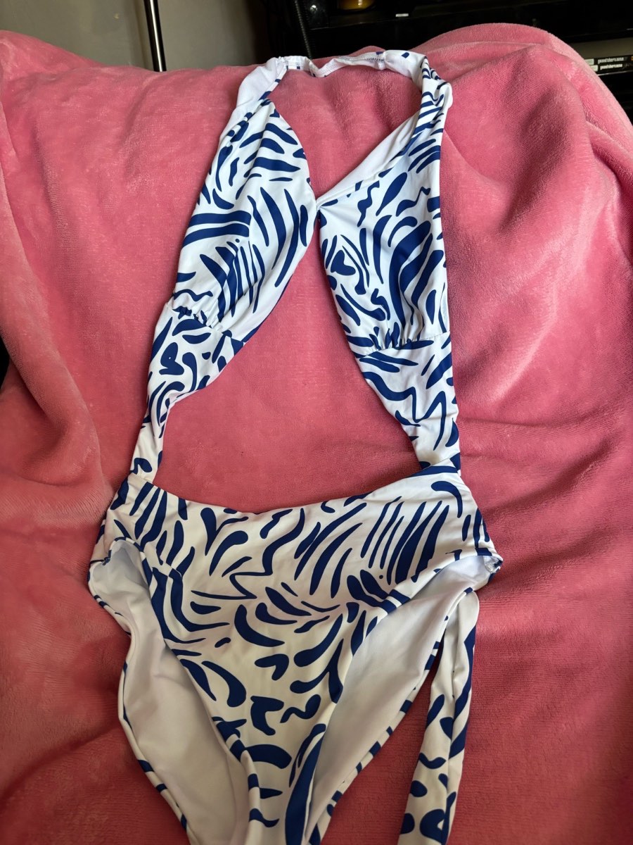 Ladies blue/white bikini size 12