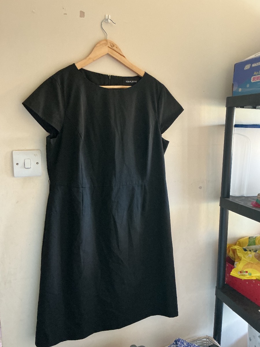 Simon Jersey Black Work Dress Size 16
