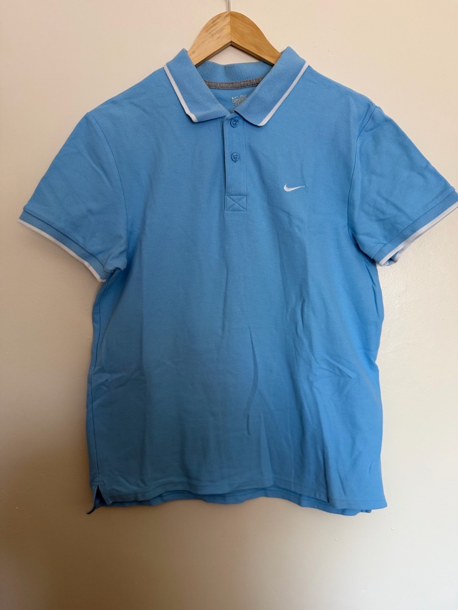 Nike Men’s Light Blue Polo Shirt Size Large