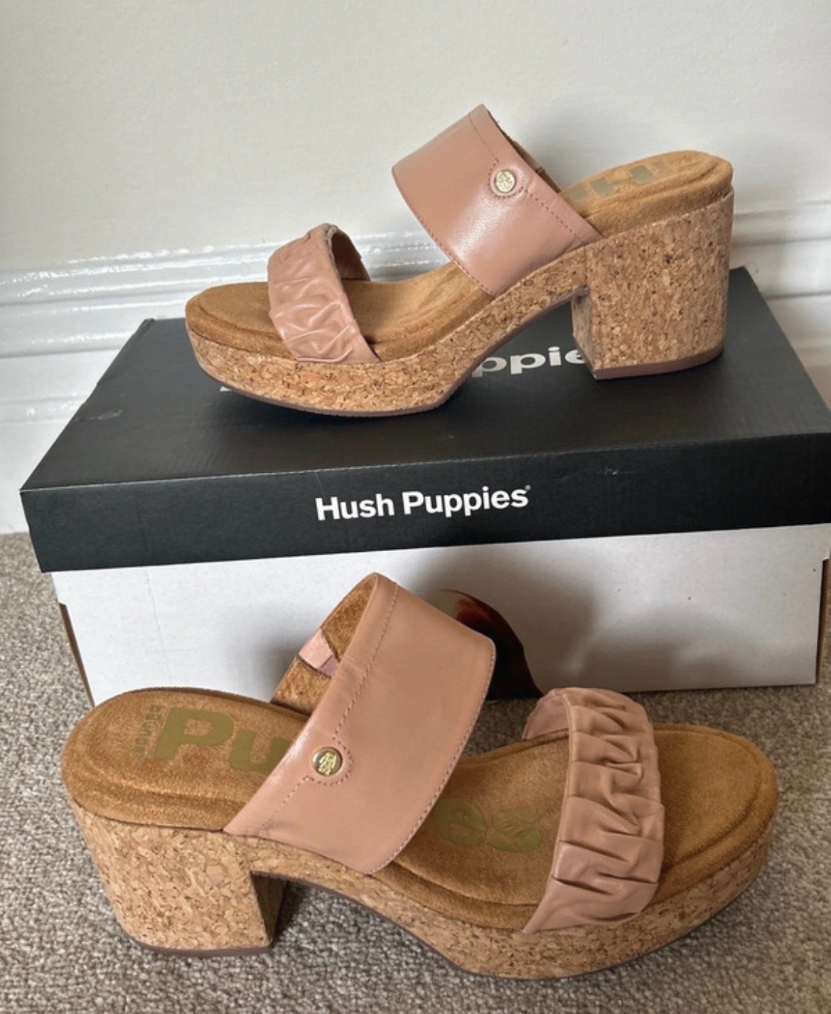 Hush Puppies Ladies Heel Shoes Sandals Size Uk:6/39
