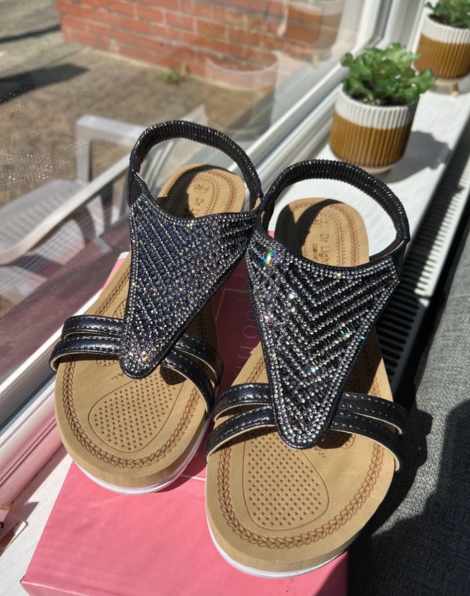 Dr Lightfoot pewter shim women Sandals  shoes size uk:7