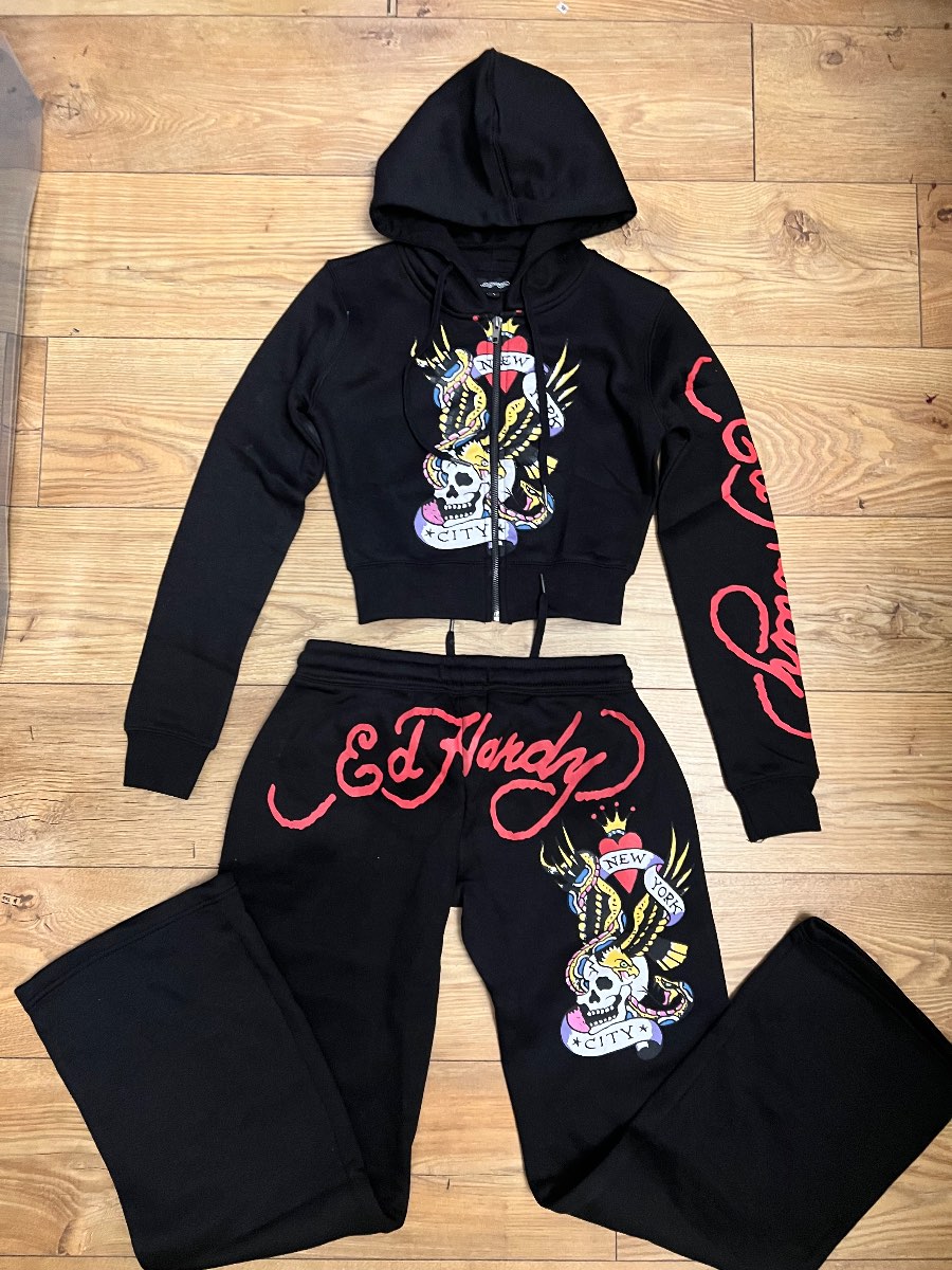 Womens Ed Hardy tracksuit small NY