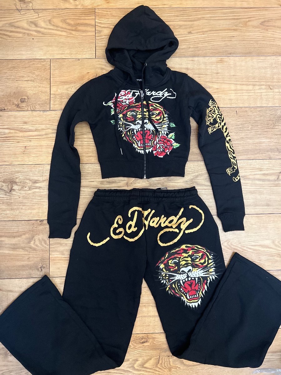 Womens Ed Hardy tracksuit medium UK10