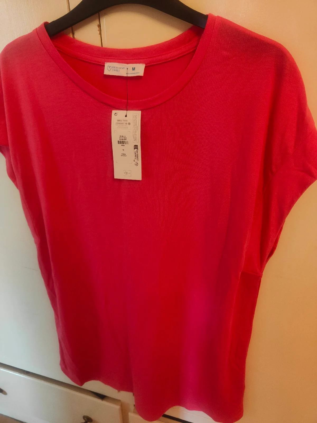 Bright pink tshirt dress size M