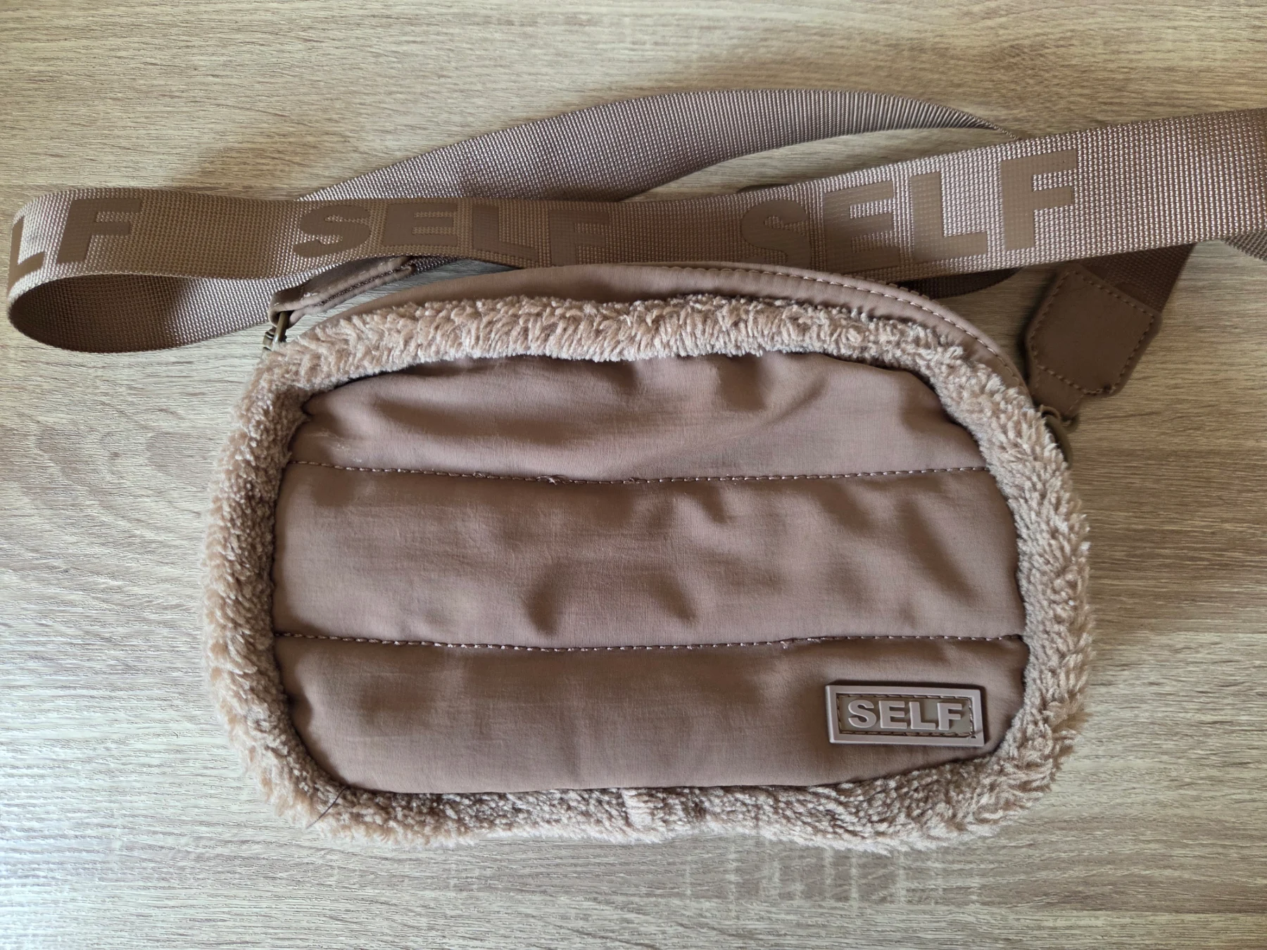 Self Crossbody Shoulder Bag Nude Beige