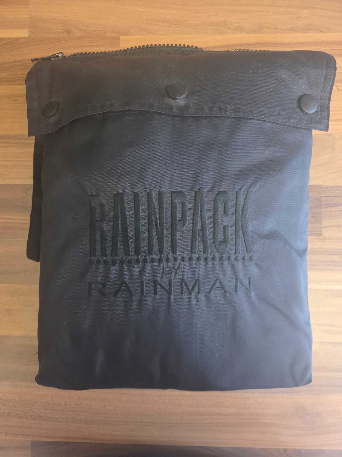 RAINPACK Size Medium Waterproof Jacket Coat Black By Rainman