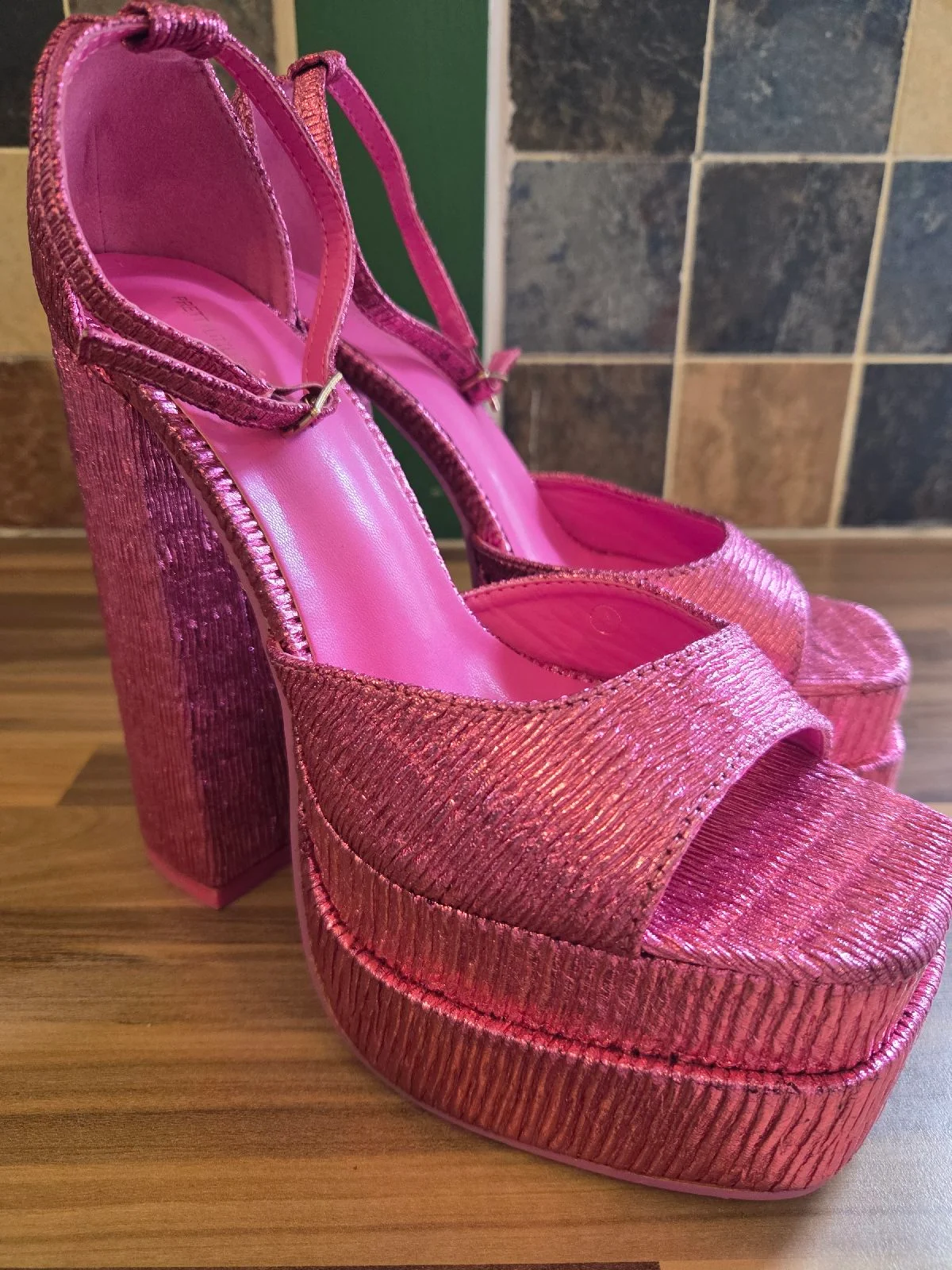 Size 4 Hot Pink High Heel Platform Shoes