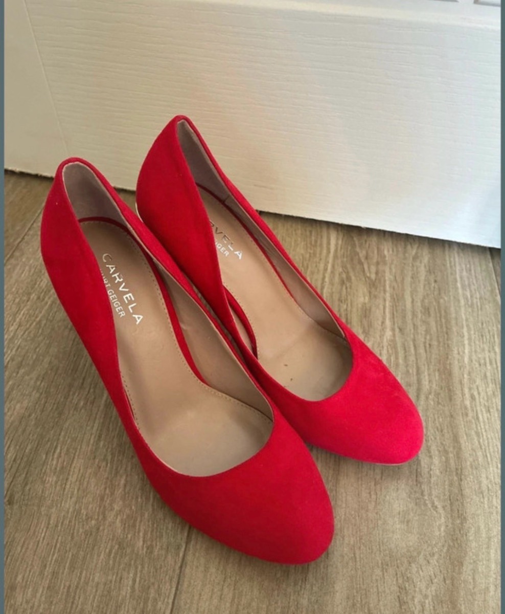 Carvella Kurt Geiger red stiletto heels size 4 EU 37