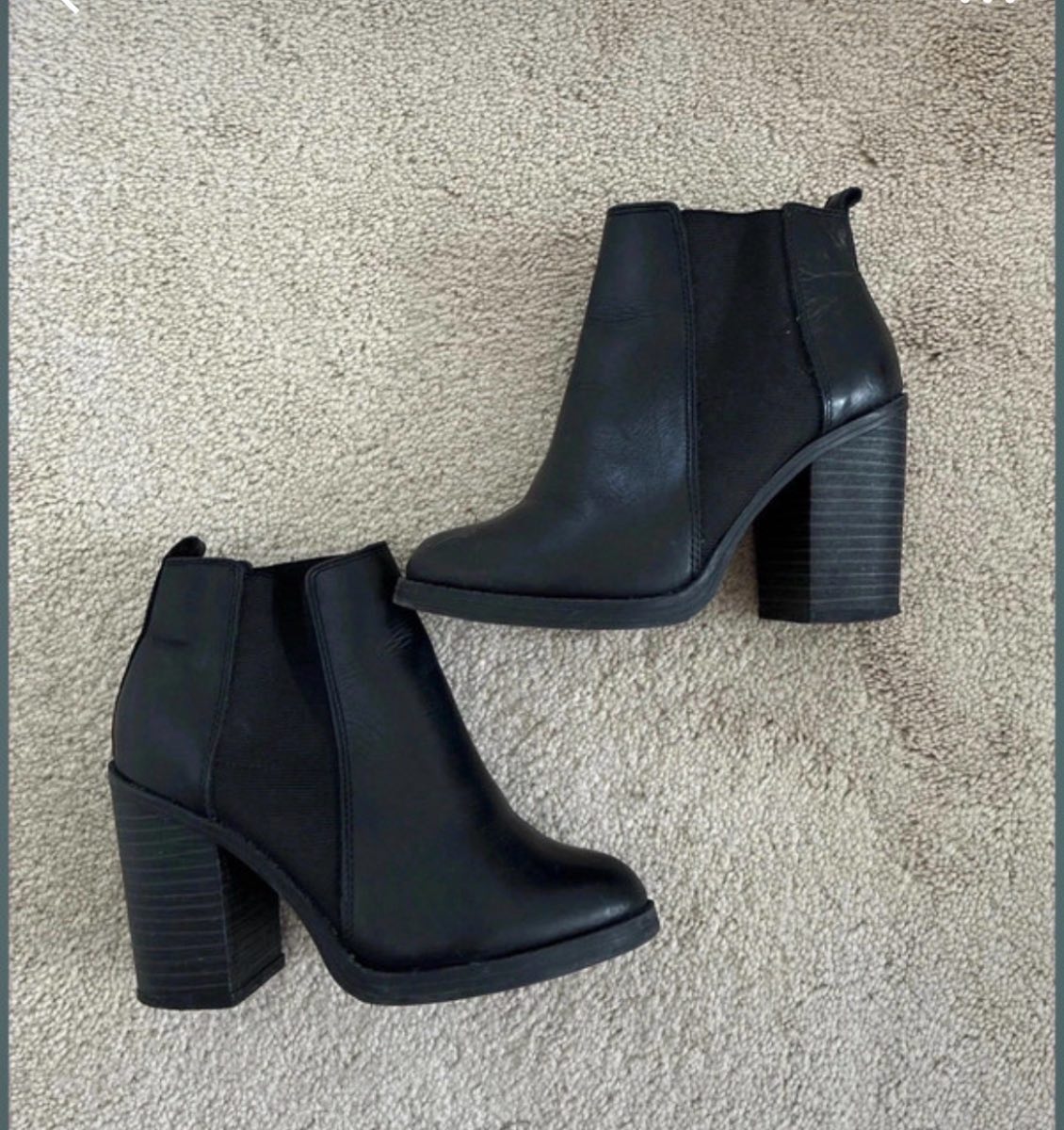 New Look - black heeled boots size 3