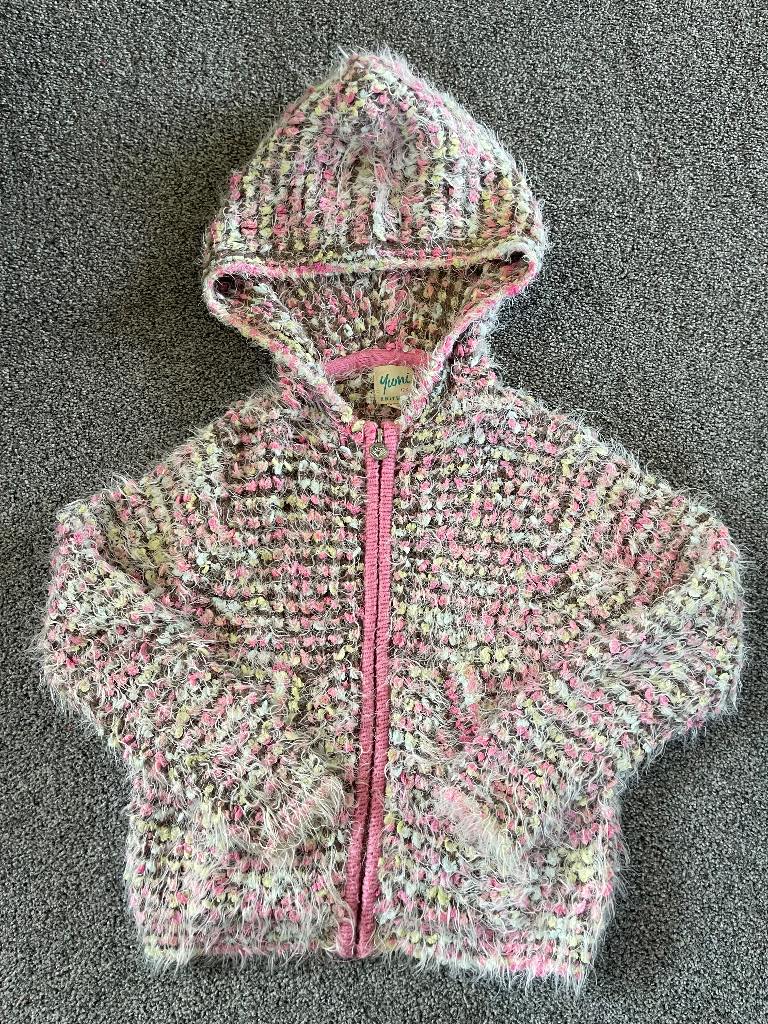 Yumi girls fluffy soft cardigan. Age 5-6y