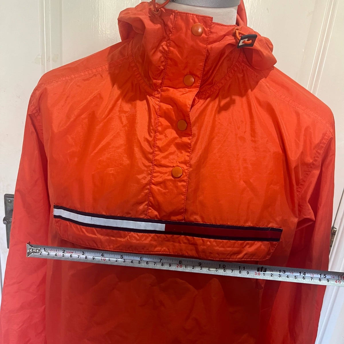 Y2K Vintage Tommy Hilfiger orange windbreaker jacket