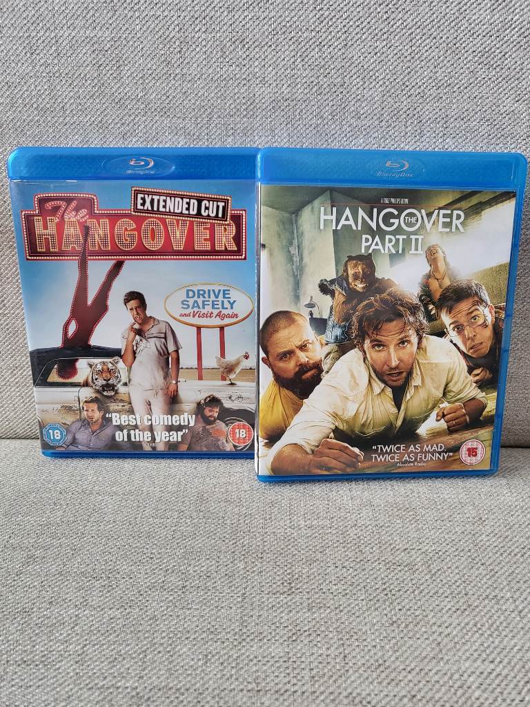 The Hangover 1 & 2 blue-ray dvds