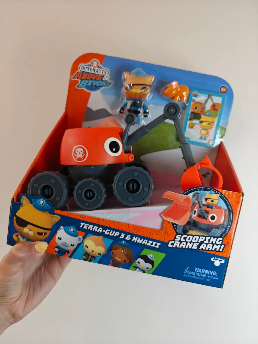 Moose Toys, Octonauts, Orange & Grey, Kwazii Terra-Gup 3, Figure, Vehicles & Accesories Playset.