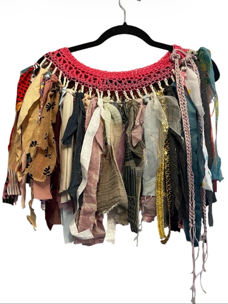 Upcycled Multi-Coloured Boho Fairy Pixie Belly Festival Belt Skirt