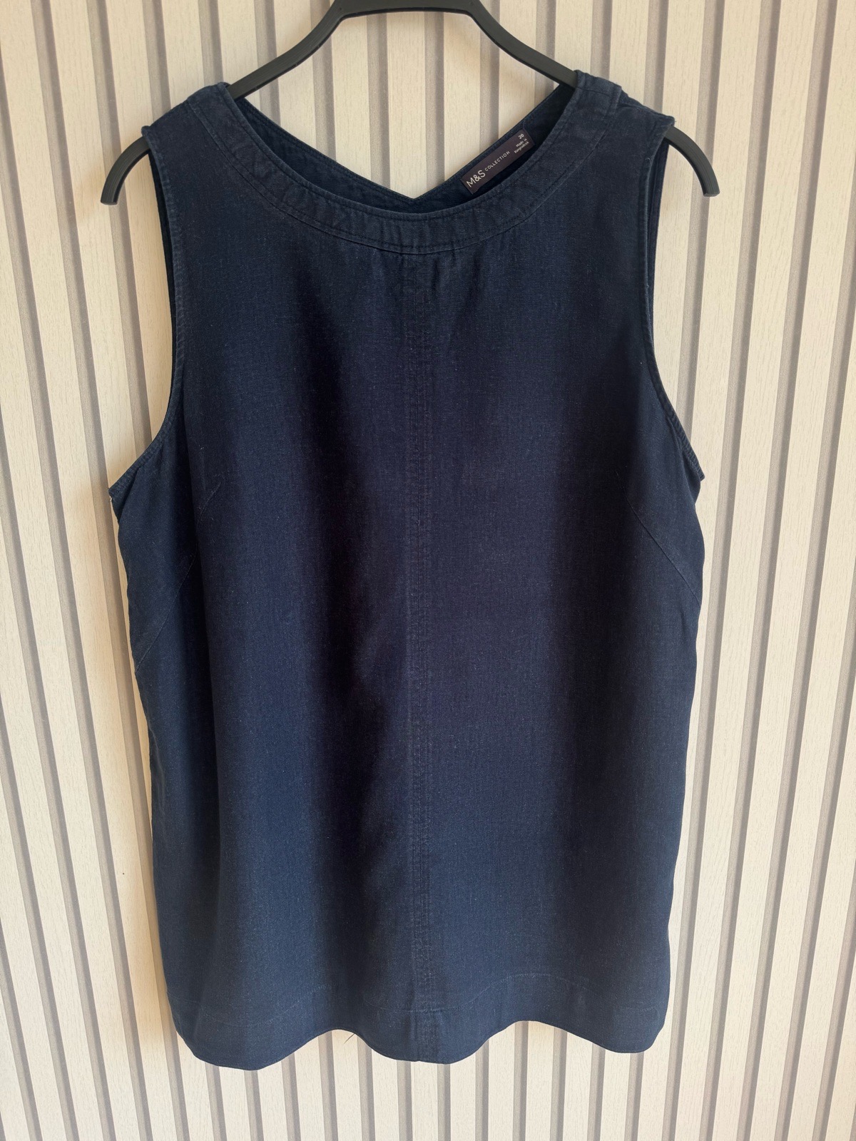 M&S navy sleeveless summer dress size 20