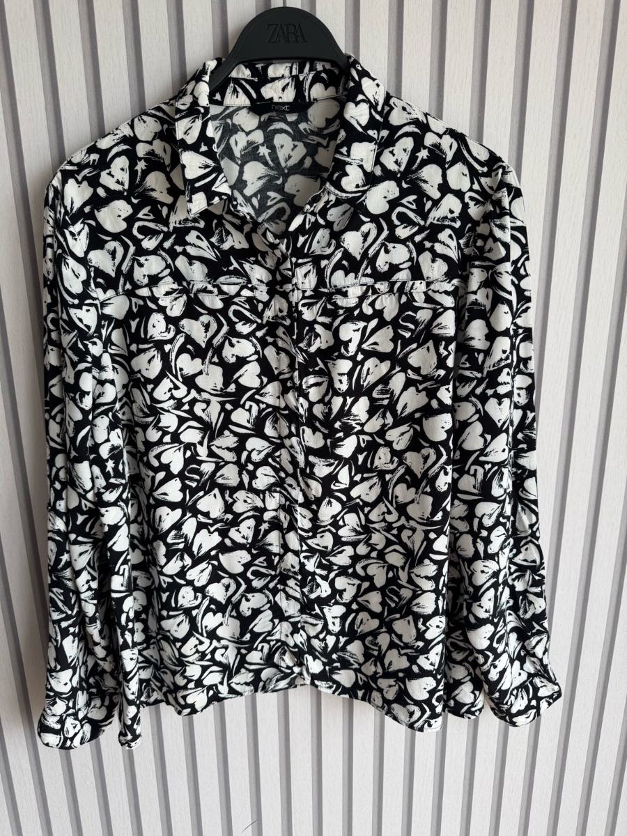 Next black & white patterned long sleeve shirt size 20