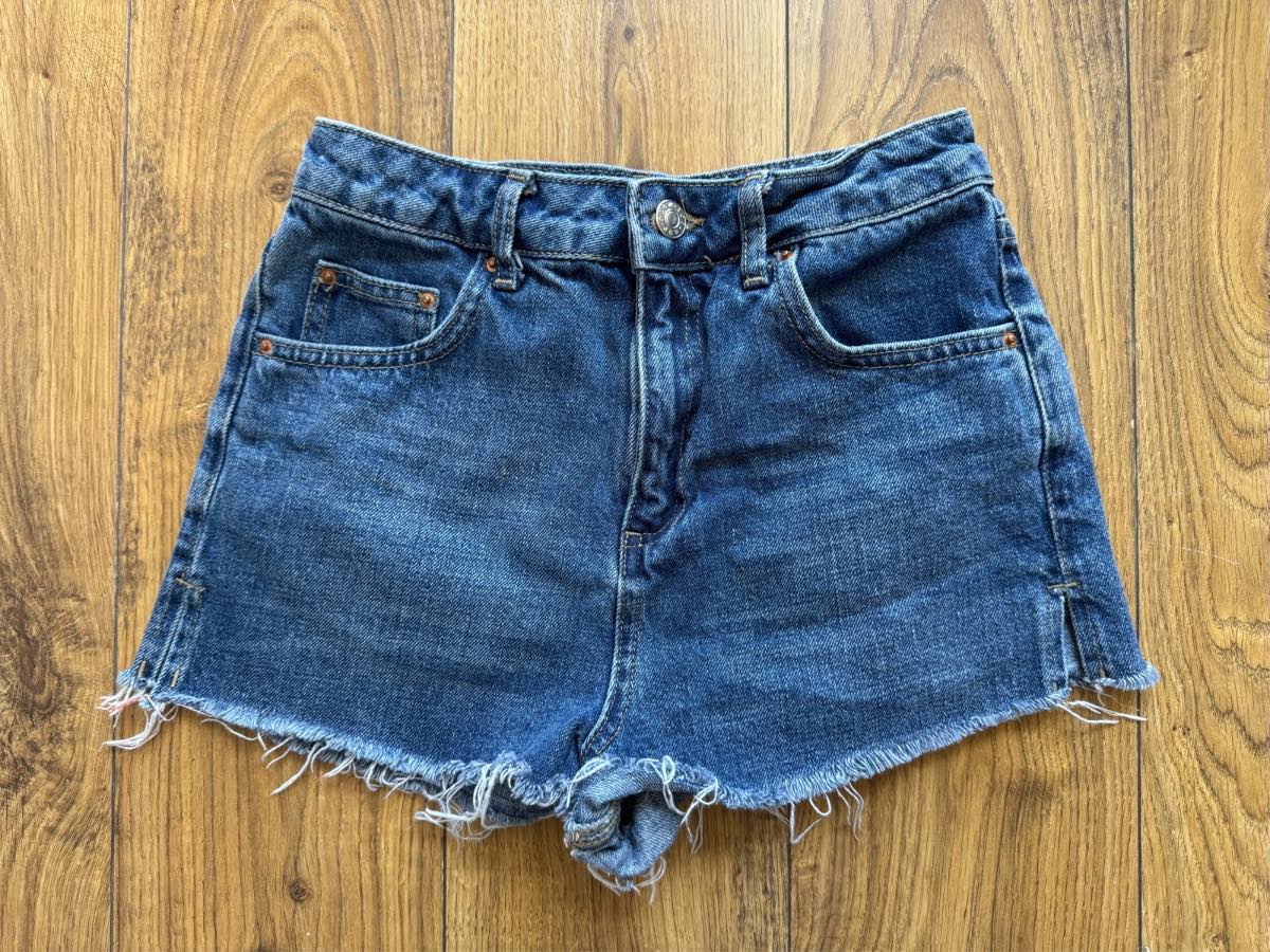 Topshop Moto blue denim shorts size 6