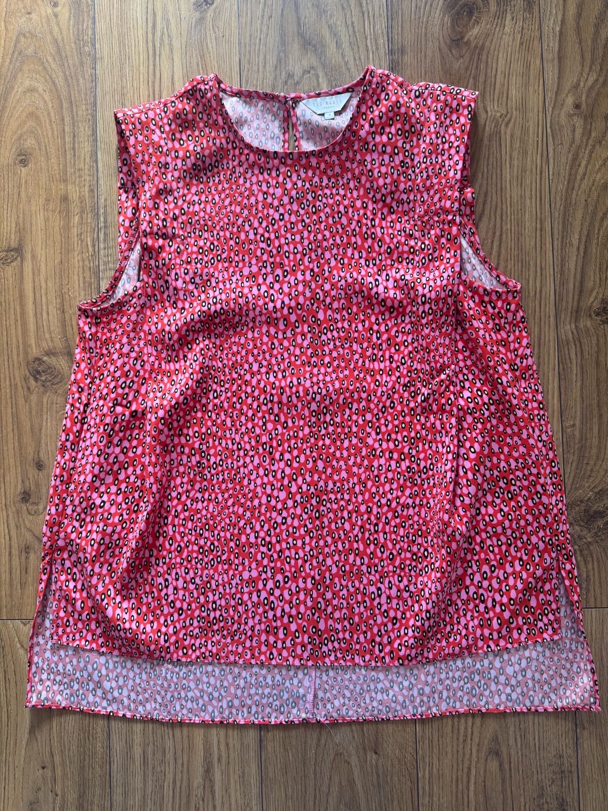 Ted baker pink patterned sleeveless top size 1/8