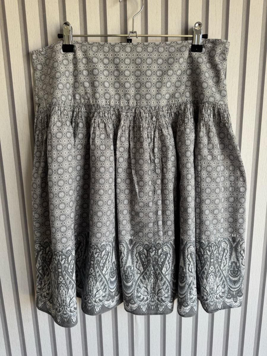 RedHerring grey boho print summer skirt size 12