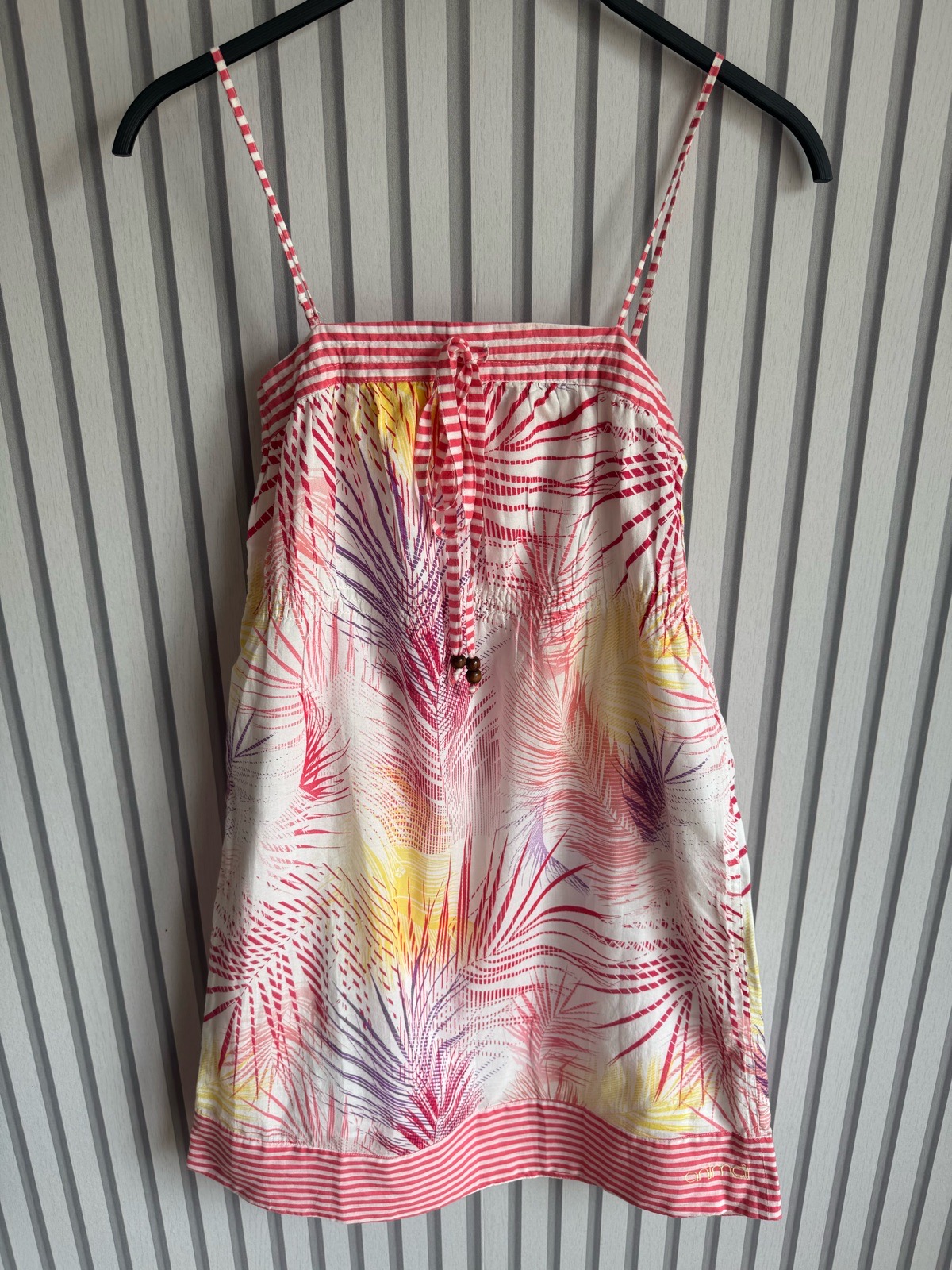 Animal Y2K colourful tropical print summer dress size 10 new with tags