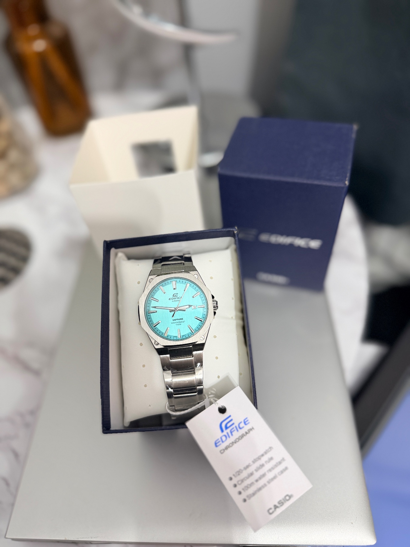 Casio edifice EFR-S108D-2BV stainless steel watch