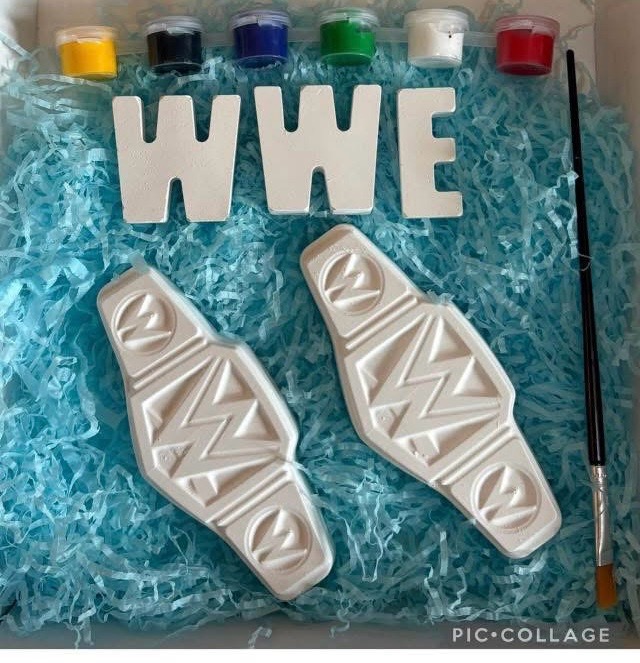 Wrestling belts paint your own boxed craft kit