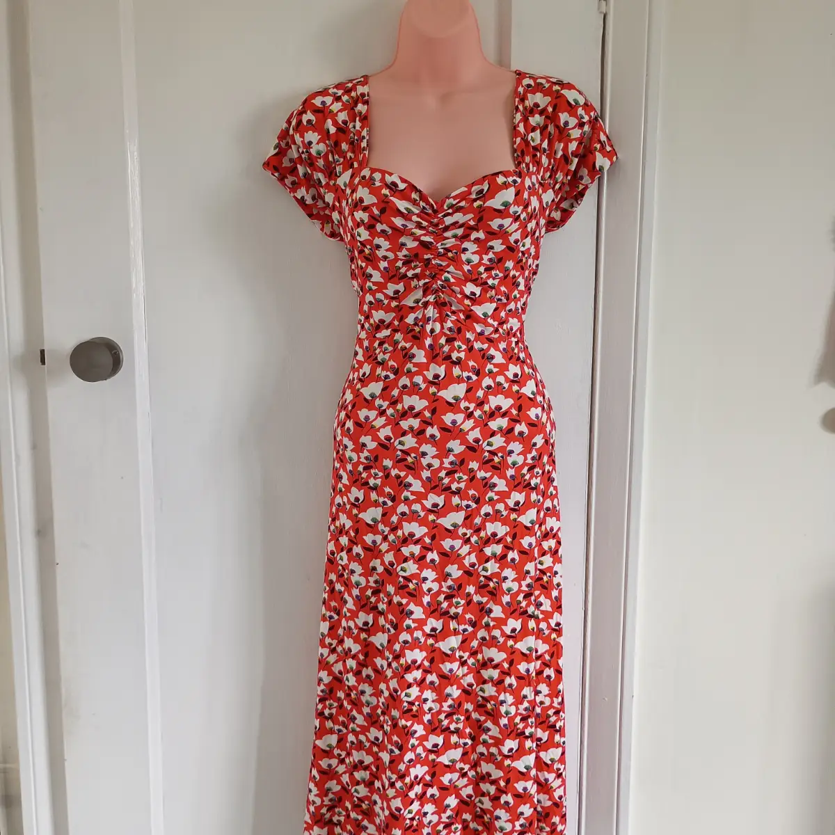 New with Tags Joe Browns Red Floral Midi Dress UK 14