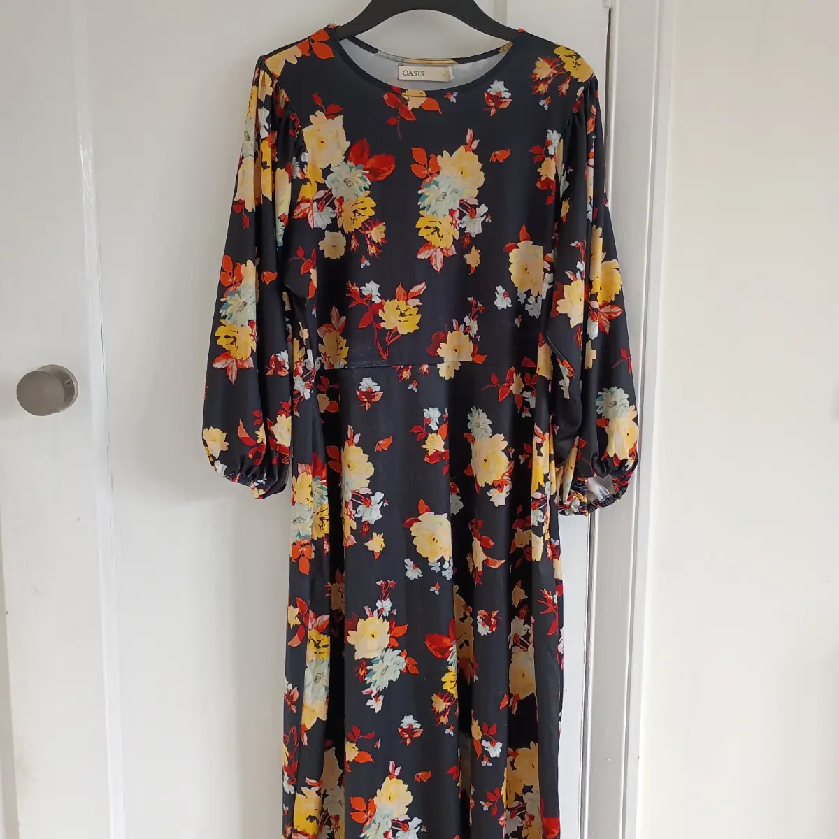 Oasis floral maxi dress size large summer
