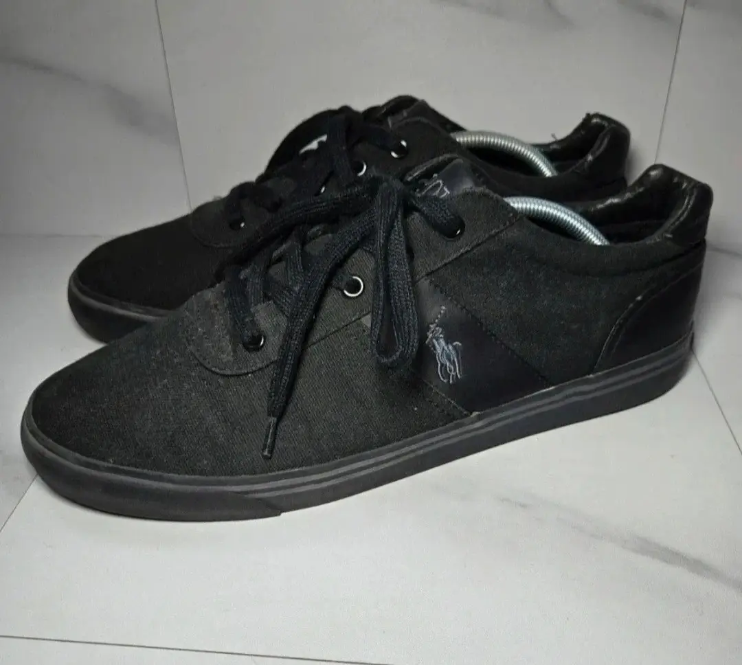 Polo Ralph Lauren All Black Smart Casual Trainer Style Shoes Mens Size 11